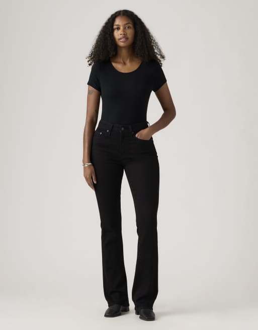 Levi's 725 - Bootcut jeans met hoge taille in zwart, 2 van 4