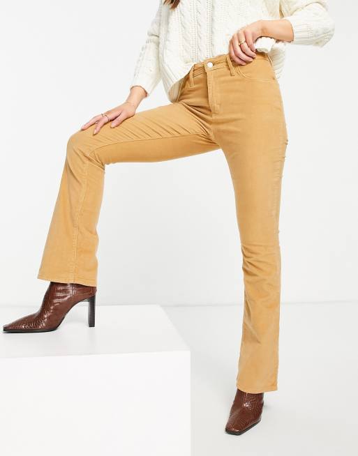 Levi's 725 - Bootcut jeans van corduroy met hoge taille in ijskoffiebruin 