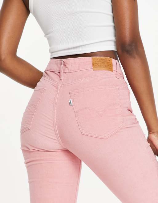 Levi s 725 high rise bootcut cord jeans in pink