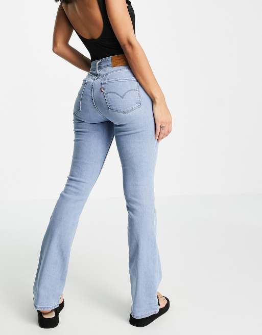 Bootcut Pants in Light Blue