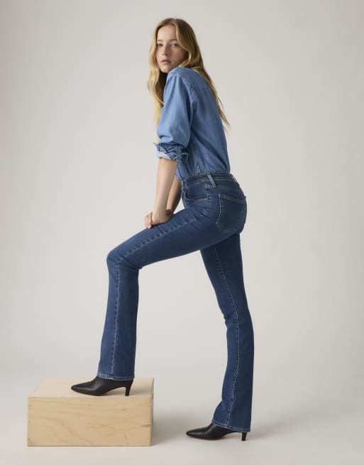 Levi's - 725 - Jeans bootcut a vita alta blu, 3 di 4