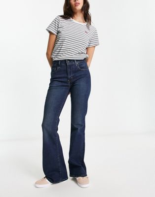 Levi's 726 flare jeans in dark wash blue