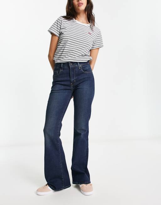 Levi's 726 flare jeans in dark wash blue | ASOS