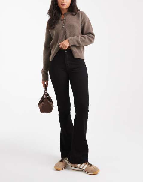 Levi's 726 high rise flared jeans in black  - view 1