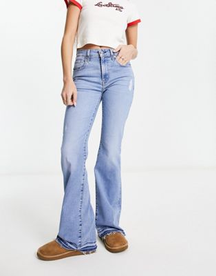 Levi's 726 hight waist flare jeans in light wash blue - ASOS Price Checker