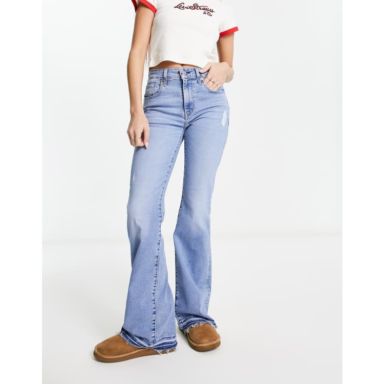 Levi s 726 Jean vas taille haute Bleu d lav clair