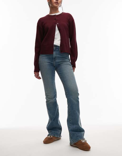 Levi's – 726 – Schlagjeans in blauer Vintage-Waschung mit hohem Bund 