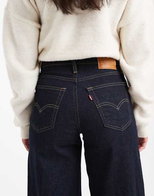 Levi's 728 HR wide leg dames jeans blauw 173157