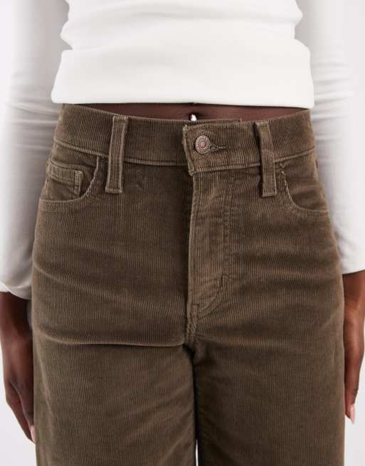 Levi's 728 jean en velours côtelé taille haute à jambe large marron, 5 de 5