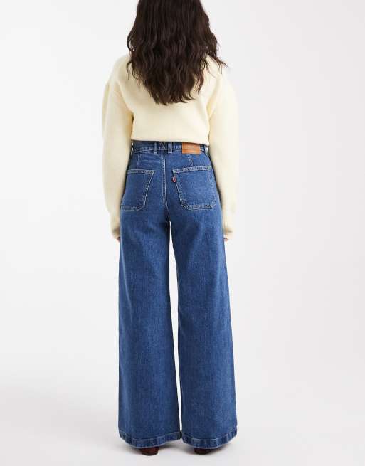 Levi's - 728 - Jean large à taille haute - Bleu moyen, 3 de 5