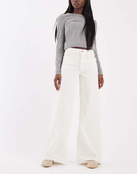 Levi's 728 jean large taille haute blanc - view 1