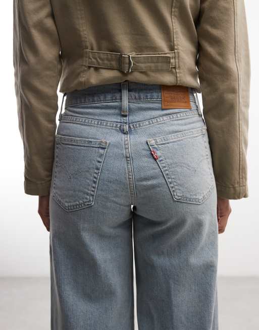 Levi's - 728 - Jeans met hoge taille en wijde rechte pijpen in lichte wassing, 4 van 5