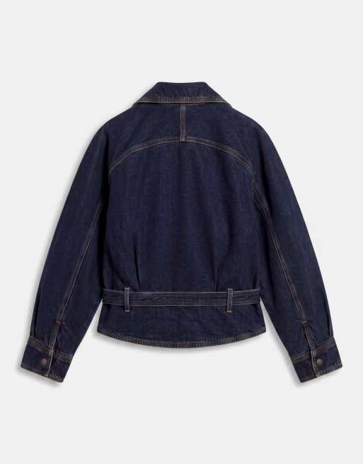 Levi's 80'er denim cinch bomberjakke i mørkeblå, 6 af 8