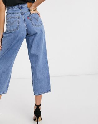 Levi's 80's balloon leg jeans with pleat front in light blue | ASOS