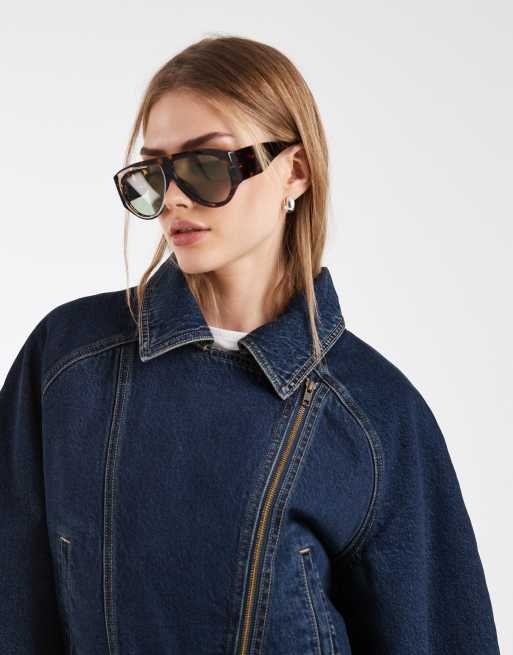 Levi's 80s denim cinch bomber jacket in blue, 3 of 4
