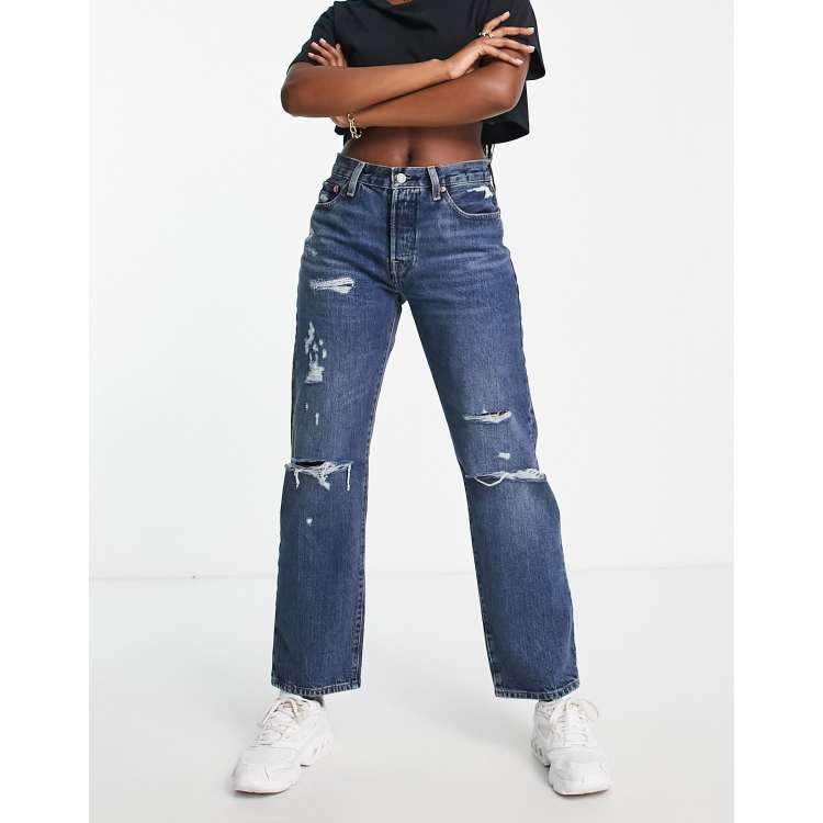 Levi's distressed on sale jeans womens