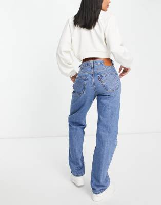 Levi's Plus 90's 501 straight jean in mid wash