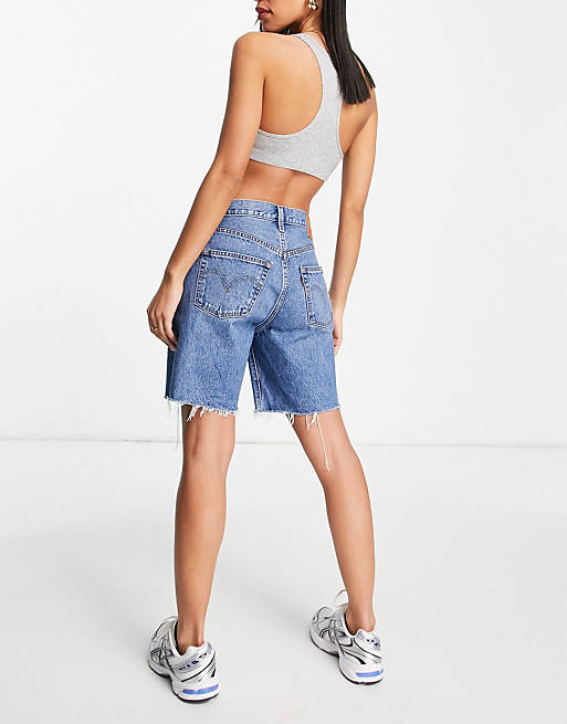 Levi's 90s 501 shorts in mid wash blue | ASOS