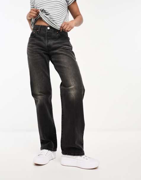 Levi's 90s 501 straight jeans in black wash - view 1