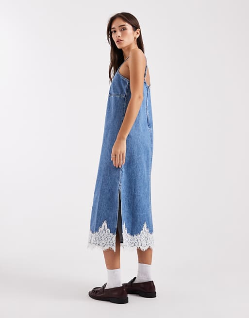 midi denim slip dress Vintage Denim Women For Women ... From Shiyuni, Rs.3,106.99 In Bulk this flattering Levi's 90's denim midi slip