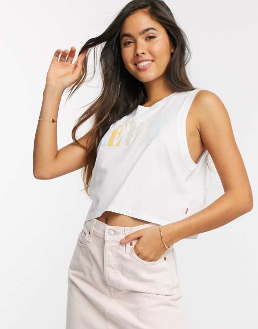 Levi's graphic crop deals tank