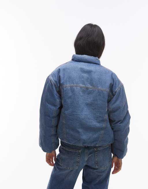 Levi's 90s padded denim trucker in mid blue | ASOS