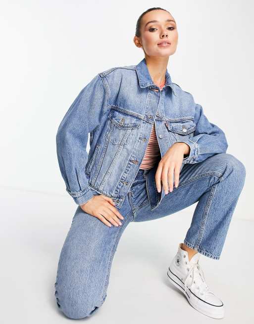 Levi's 90's trucker jacket in mid wash blue , 4 of 4