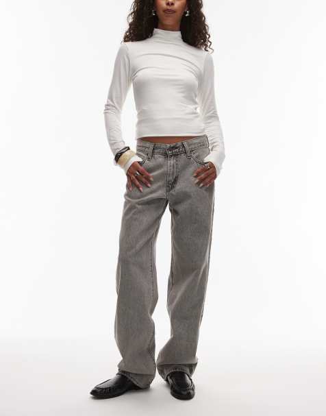 Levi's – 94 – Baggy Fit Jeans in verwaschenem Steingrau - view 1