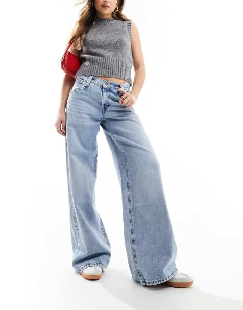 Levi's - '94 - Baggy jeans met wijde pijpen in lichtblauw met wassing - view 1