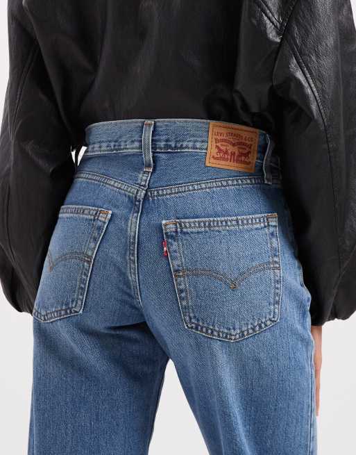 Levi's '94 baggy jeans with ripped knees in mid blue, 5 of 5