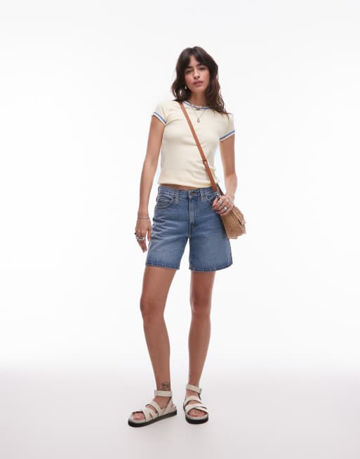 Levi's '94 baggy shorts in mid blue