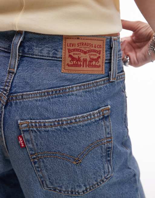 Levi's '94 baggy shorts in mid blue