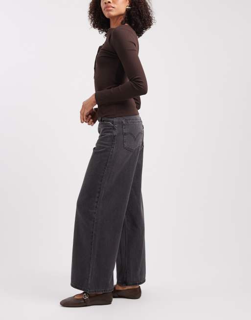 Levi's '94 baggy wide denim jeans in gewassen zwart, 3 van 5