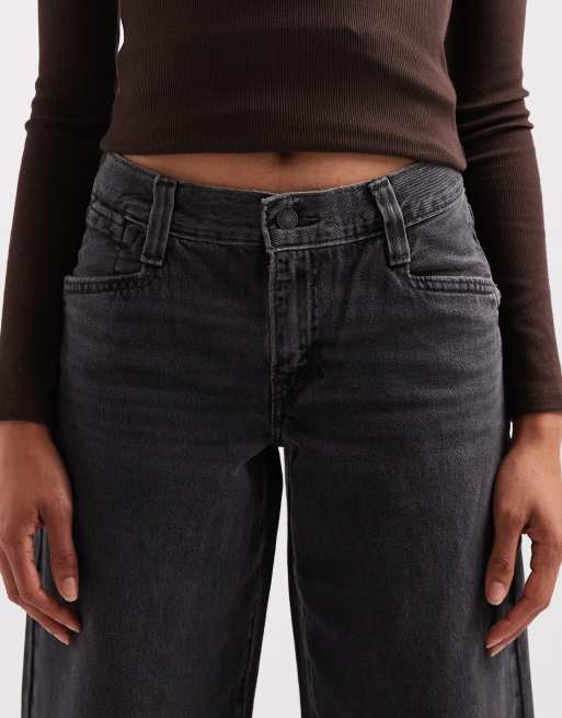 Levi's '94 baggy wide denim jeans in gewassen zwart, 4 van 5