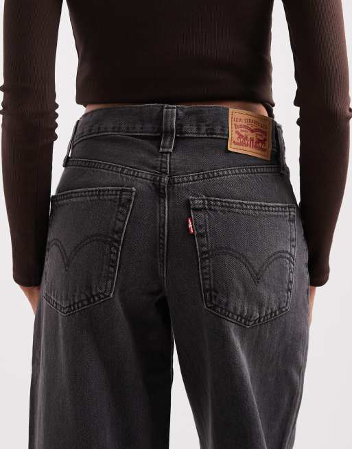 Levi's '94 baggy wide denim jeans in gewassen zwart, 5 van 5