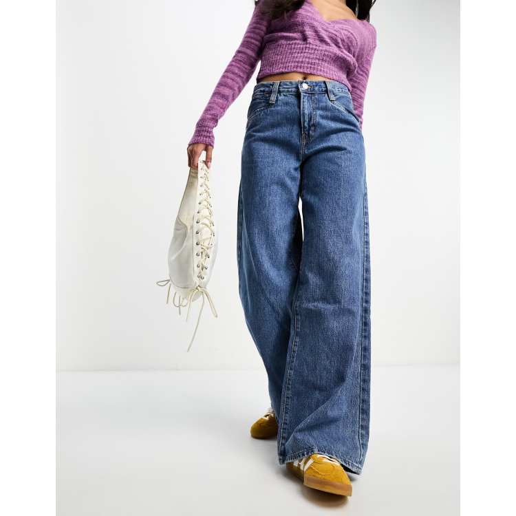 Mid-Rise Baggy Wide-Leg Jeans