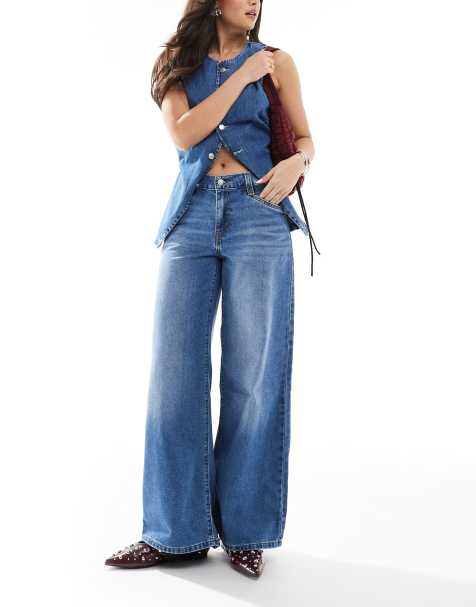 Levi's '94 baggy wide leg jeans in mid blue - view 1