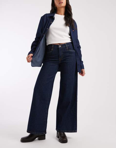 Levi's '94 baggy wide leg jeans in dark blue 
