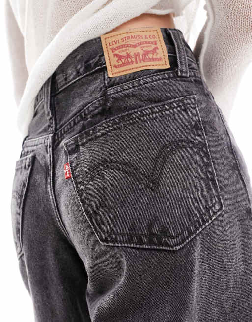 Levi s 94 Jeans larghi a fondo ampio lavaggio nero