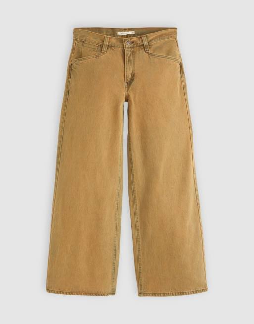 Levi's '94 luźne jeansy wide z denimu w spranym brązie, 4 z 4