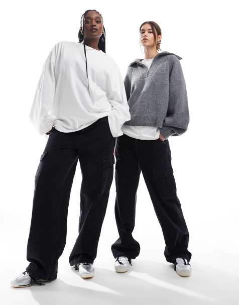 Levi's - 94 - Posede cargojeans i sort - view 1