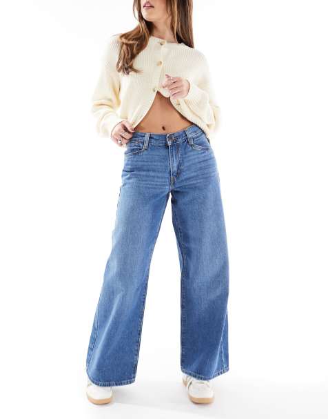Levi's - '94 - Posede jeans med vide ben i mellemblå vask - view 1