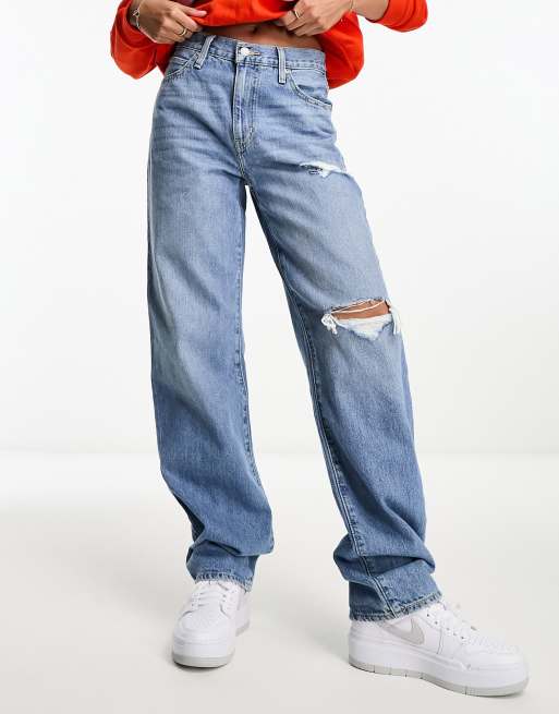 Levi's – '94 – Weit geschnittene Jeans in Hellblau mit Abnutzungen, 5 von 5