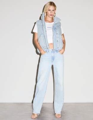 Levi's - 94 - Weite Jeans in Hellblau mit Ziernaht