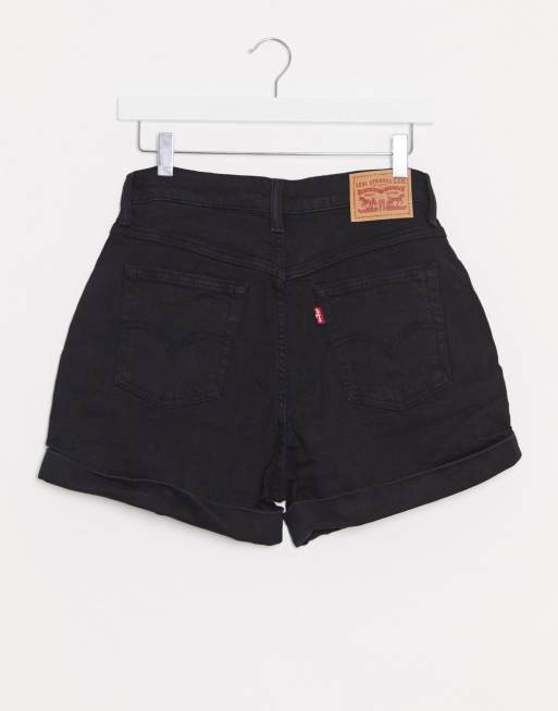 Levi's A-line mom short in black | ASOS