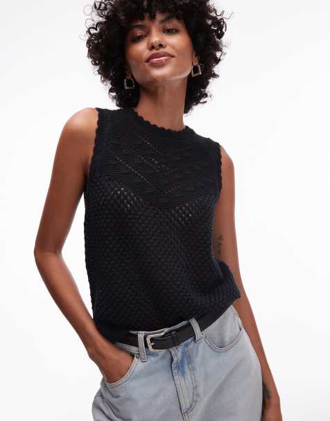 Levi's - Adrienne - Top senza maniche nero all'uncinetto - view 1