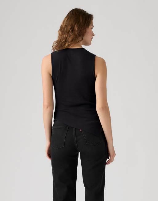 Levi's Alila asymmetrical sleeveless top in black, 2 of 4