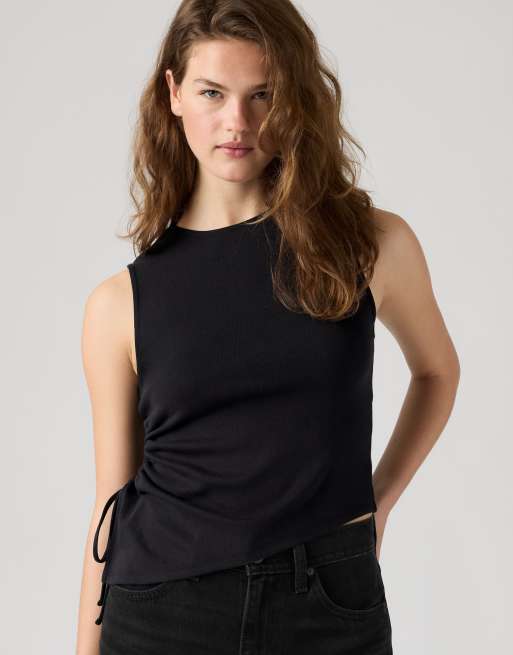 Levi's Alila asymmetrical sleeveless top in black, 4 of 4