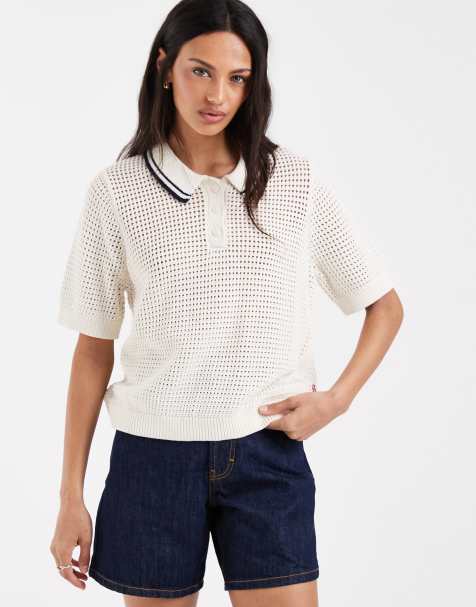 Levi's Alizee gestreiftes Polo-T-Shirt in Beige - view 1