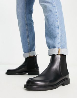 Levi's Amos leather chelsea boot in black